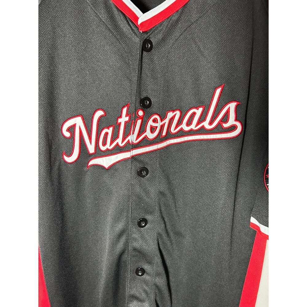 Washington Nationals 2019 MLB World Series  Black Baseball Jersey #8 Moore Sz Ld - Picture 6 of 11